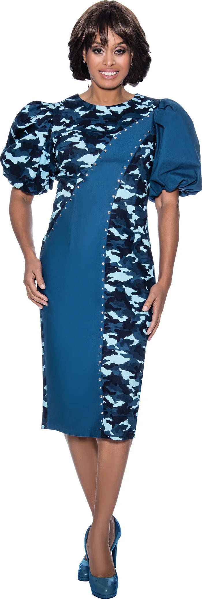 Devine Sport 63381 Camo Denim Dress 50% off a checkout  Fabulous Fashions